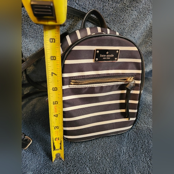 Kate Spade Black and Cream Striped Women's Bag - Picture 3 of 4